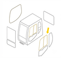 Yanmar VIO80U-1 Door Upper Glass